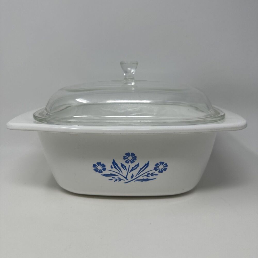 Corning Ware Blue Cornflower 4 QT Dutch Oven Casserole Dome Lid